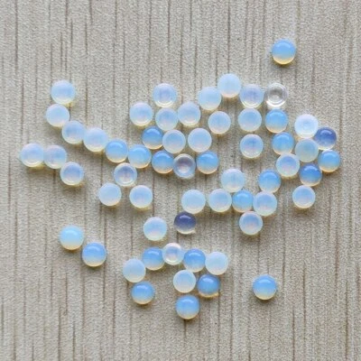 Wholesale 3mm 50pcs Opal Stone Round Cab Cabochon Beads Jewelry Making No Holes - Image 1 of 4