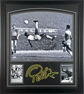 Pele signiert signiert Brasilien Fahrrad Kick 16x20 Foto gerahmt PSA - Bild 1 von 2