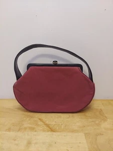 Vintage Handtasche Mauve Samt mit Ledergriff - Bild 1 von 12