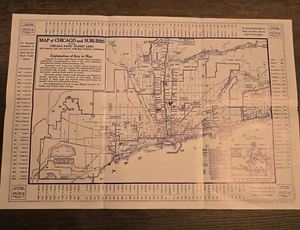 1995 Ristampa dell'Esposizione Universale di Chicago 1933 Mappa Treno Transito Rapido Mappa - Foto 1 di 5