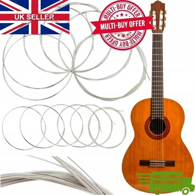 CLASSICAL GUITAR STRINGS SET OF 6 HIGH QUALITY NYLON STRINGS UK