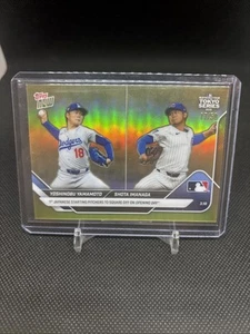 yoshinobu yamamoto Shota Imanaga Topps Now Tokyo Series Gold Chrome Ref /50 - Picture 1 of 2