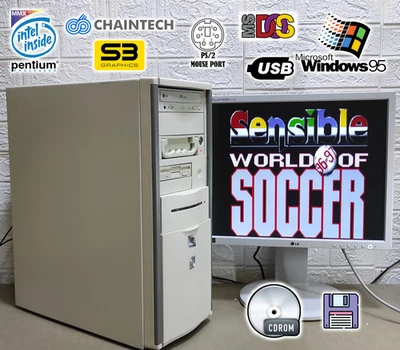 Windows 95 Pentium 200mhz PC AT Computer Vintage Retro Gaming Dos - Bild 1 von 4
