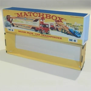 Matchbox Major Pack 8 b Guy Warrior Car Transporter E Style Repro Box - Imagen 1 de 5