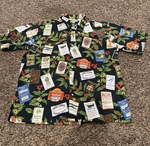 mokulele farms, Hawaiian Coffee Button Down Hemd Herren Large - Bild 1 von 3