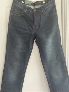 Red Herring Men’s Blue Straight Leg Jeans W 34 L36 New With Tags - Picture 1 of 3