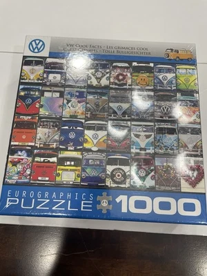 VW Bus Eurographics Puzzle COOL FACES New Sealed - 1000 Pieces NIB - Image 1 of 4