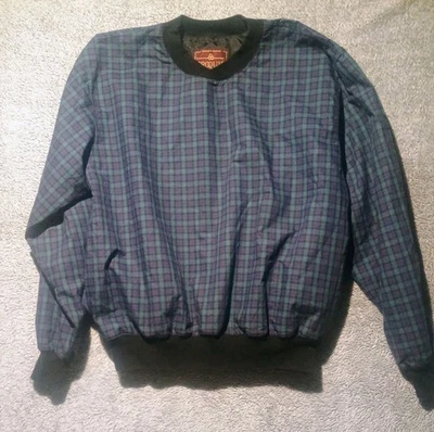 PROQUIP Men's XL Tartan Plaid Multicolo Long Sleeve Golf Windbreaker  - Image 1 of 4