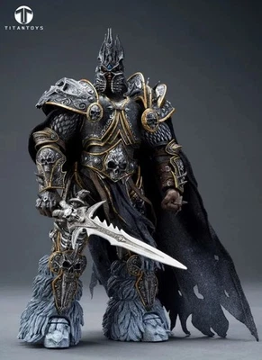Videospiel Figur WOW Lich King Arthas Frost Knight Titan Toys Deluxe 19 cm