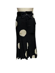 Gonna Flong A Pois Y In Ottime Condizioni - Foto 1 di 5