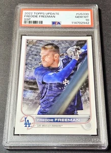 Topps SSP Variation Freddie Freeman PSA 10 2022 Update #US330 Dodgers - Picture 1 of 2