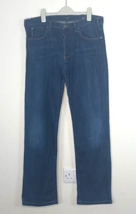 Armani Jeans J21 Regular Dark Denim Straight Leg W34 L34 Designer - Picture 1 of 9