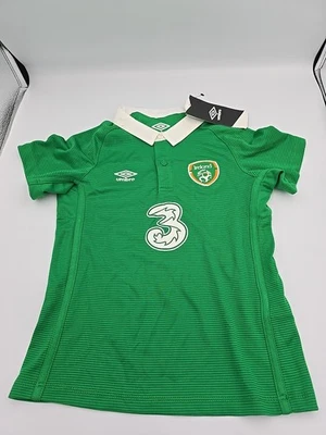 Umbro Ирландии 2014 национальный футбол дома зеленая рубашка молодежи новый 6-8 лет 122 см - Изображение 1 из 4