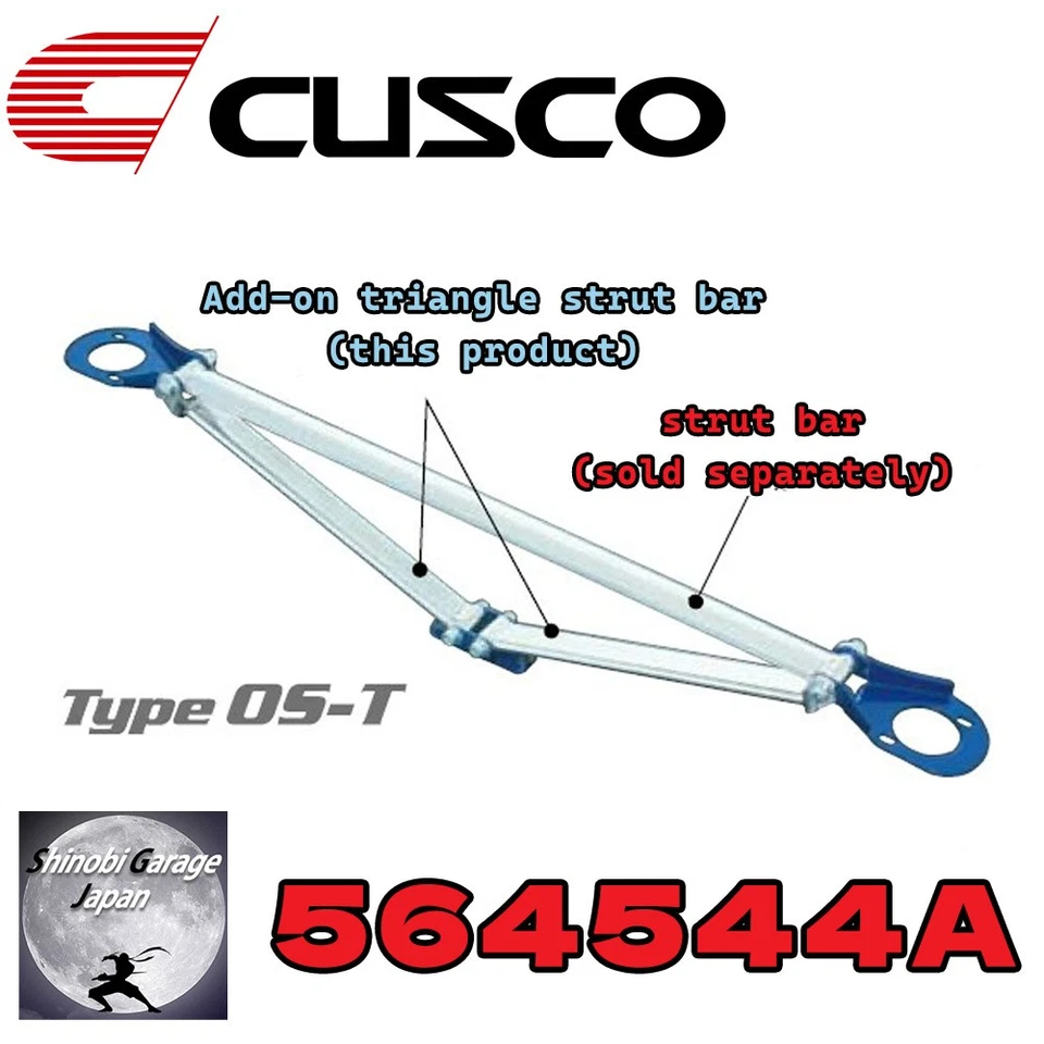 Cusco Rear Triangle Strut Bar Add-On Mitsubishi Lancer Evo 7-9 CT9A 564544A - Image 1 of 1