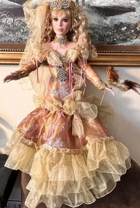 Muñeca de porcelana rara Rustie para Danbury Mint “Masquerade” 29 pulgadas - Imagen 1 de 22