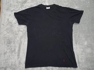 Polo Ralph Lauren Hombre Camiseta Negro Rojo Poni Grande Algodón Cuello Redondo - Imagen 1 de 11