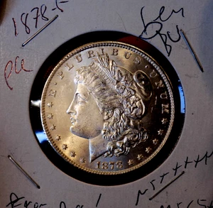 MORGAN SILBER DOLLAR 1878 S GEM BU MS++++++ HOCHWERTIG AUS ORIGINALROLLE - Bild 1 von 7
