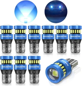 194 LED Light Bulb Ice Blue 168 2825 W5W T10 Wedge 18-SMD 3014 Chipsets LED Repl - Picture 1 of 12