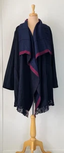 Peruvian Connection Size S 100% Baby Alpaca Jacket Wrap Waterfall Open Front - Picture 1 of 5