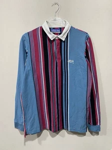 Stussy Long Sleeve Classic Stripe Rugby Polo Vintage - Picture 1 of 8
