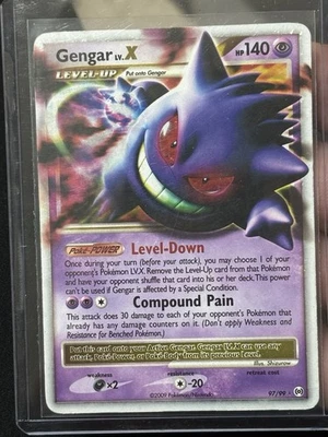 Pokémon Gengar LV.X 97/99 Holo Ultra Rare Platinum Arceus 2009 - Image 1 of 2