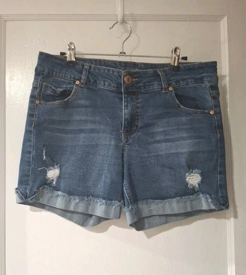 Celebrity Pink Distressed Denim Shorts for Juniors Size 11 - Image 1 of 4