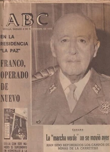 España Diario ABC Franco Enfermo 8 Noviembre año 1975 (GQ-365) - Imagen 1 de 1
