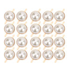20Pcs Half Bead Rivet Semicircular Pearl Clip Button(20Mm Pearl Clip Button) Sls