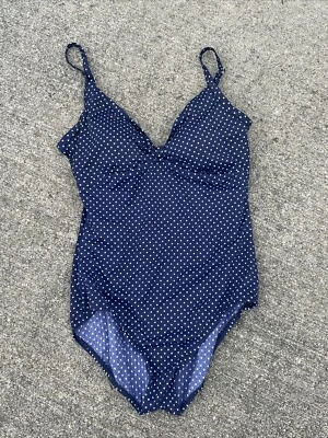 Sexy traje de baño Jantzen Classics azul a lunares de una pieza 14 ❤️blt7m91 Foto 1 de 4