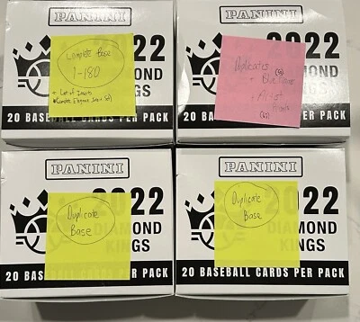 LOTE 1000+ TARJETAS 2022 Panini Diamond Kings Juego Completo 1-180 + Insertos + Dupes! Foto 1 de 2