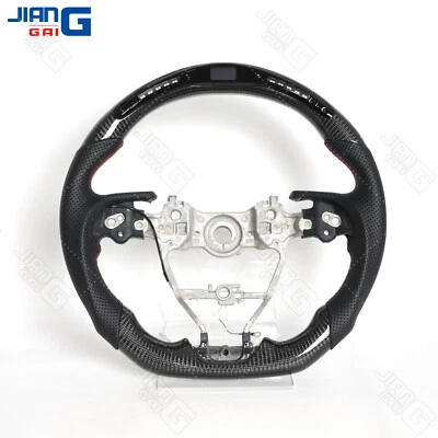 Volante de LED de fibra de carbono compatível com Toyota Camry Corolla RAV4 2018-2023 - Imagem 1 de 4