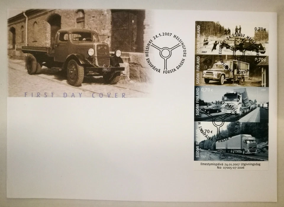 Finland 2007 Truck Transport FDC - Image 1 of 1