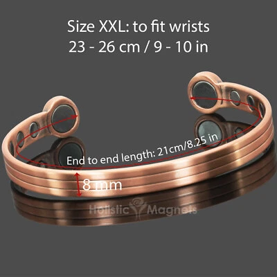 XXL Kupfer Armband für Arthritis Magnetfeldtherapie Armband Gelenke Wrist-Hph