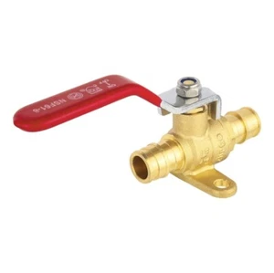 EFIELD 1/2"×1/2" Pex Drop Ear Ball Valve Red Handle Brass No Lead Free Shipping - Picture 1 of 5