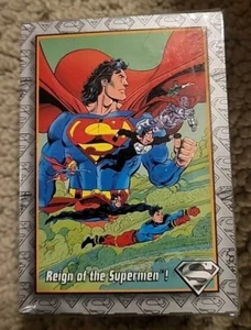 Vintage 'The Reign Of Superman' Complete Sealed Base Set Of 100 Trading Cards... - Picture 1 of 2