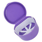 (Purple)Protable Dental Retainer Box Orthodontic Dental Retainer False Teet GFL