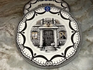 Haunted House Dinner Plates By Royal Stafford. Witch. Halloween. Set Of 2. New. - Picture 1 of 18