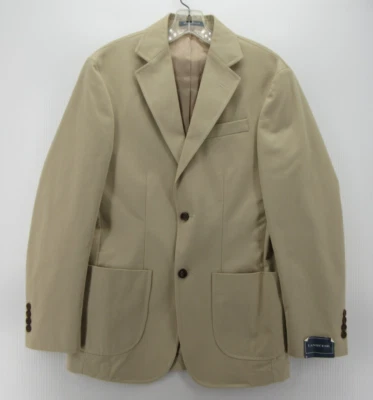 Lands End Sport Coat Men Small Brown Canvas Blazer Jacket Chore Barn Utility NEW - Image 1 of 4