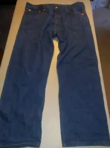 Levis Jeans Mens 38x30 Blue 501 XX Straight Button Fly Western American Denim - Picture 1 of 5