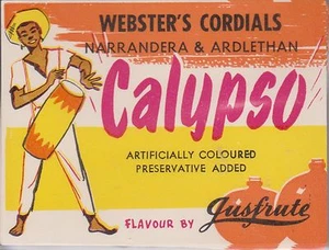(LOA12)1950-60 AU Webster’s calypso artificially Coloured label - Picture 1 of 1