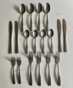 Lot 18 Stainless Flatware Madison 4 Dinner Forks Teaspoons Knives Soup 2 Salad - Picture 1 of 12
