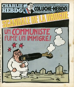 "CHARLIE HEBDO N°536 du 18/2/1981" WILLEM : UN COMMUNISTE FUME UN IMMIGRÉ ! - Picture 1 of 3