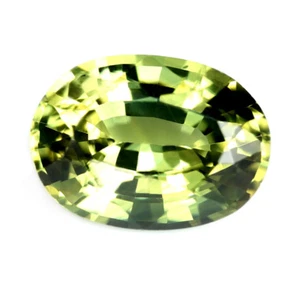 Certified Natural Greenish Yellow Sapphire 0.75ct VVS Clarity Madagascar Oval - Picture 1 of 3