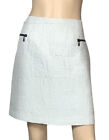 ??**Cue Size 12 Black White Zip Pockets A Line Skirt Like New