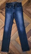 AEO Jeans Girls 0 American Eagle Skinny Bluejeans W27 L30 30"inseam 8"rise