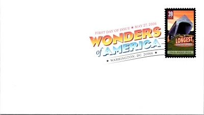 FDC 2006 SC #4072a Cornish-Windsor Bridge - DC Cancel - Single - J4111 - Image 1 of 2