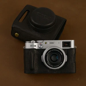 Handmade Genuine Leather Camera Bag Base Case Cover For Fuji Fujifilm X100V - Picture 1 of 44
