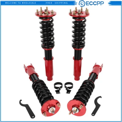 Coilovers Struts For 2009-14 Acura TL Shocks Red Absorber Suspension Spring Kit - Image 1 of 4