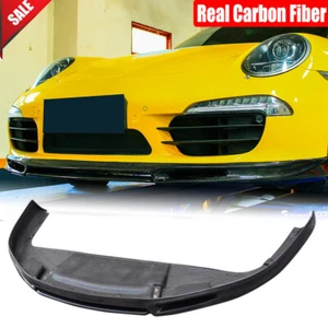 For Porsche 911 991 991.1 2012-2015 Real Carbon Front Bumper Lip Chin Spoiler - Bild 1 von 12