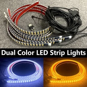 4pcs 4FT 48'' Quad Row Dual Color Strobe LED Strips Lights for Car 15.5'' wheels - Picture 1 of 11